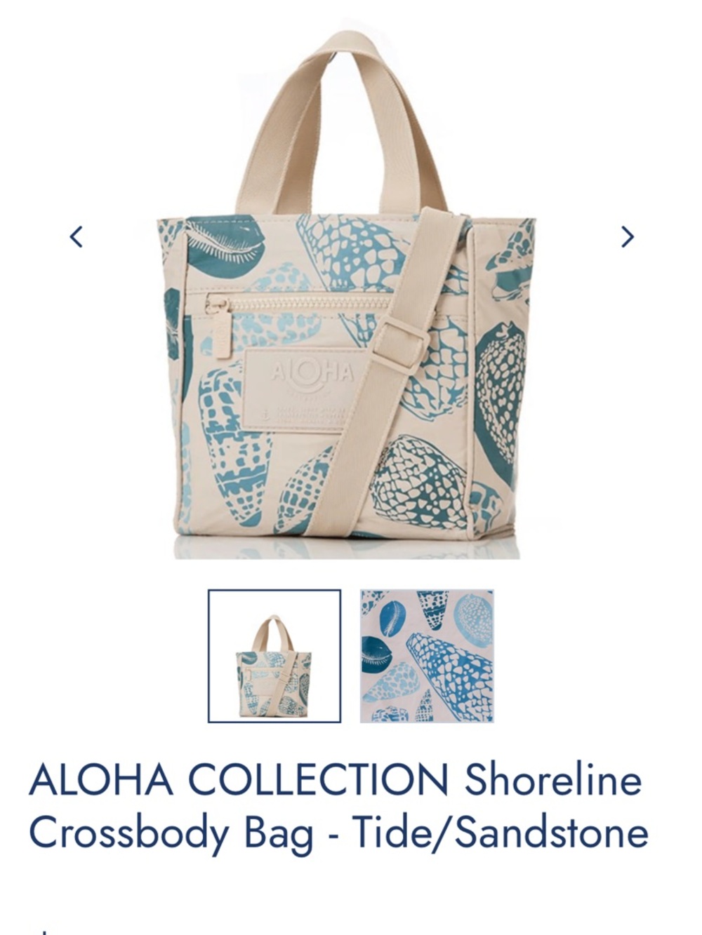 ALOHA Collection Shoreline Tote in Tide Blue & Sandstone